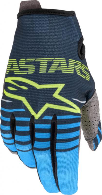 Мотоперчатки Alpinestars Radar Glove, зелено-сине-черный