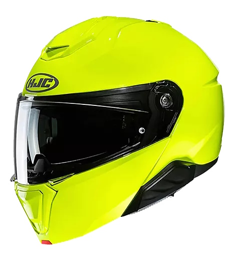 Мотошлем модуляр HJC i91 Fluorescent Green