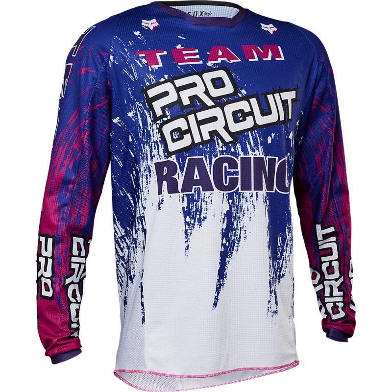 Джерси FOX 180 Pro Circuit Jersey White/Blue 2023