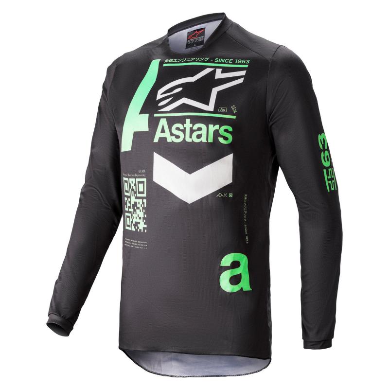 Джерси Alpinestars Fluid Chaser Jersey, черно-зеленый