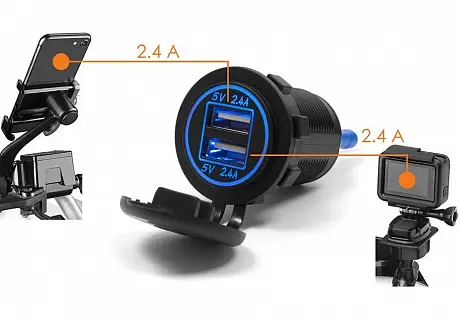 Разъем для мотоцикла Extreme Style MUS09 USB