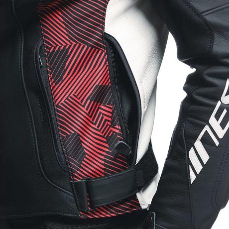 Мотокуртка кожаная Dainese Avro 5 Black/red-lava/white 48