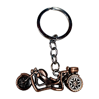 Брелок для ключей Lyschy мотоцикл олдскул бронзовый металл