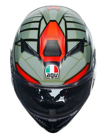 Шлем AGV K3 Decept Matt Black/Green/Red XS